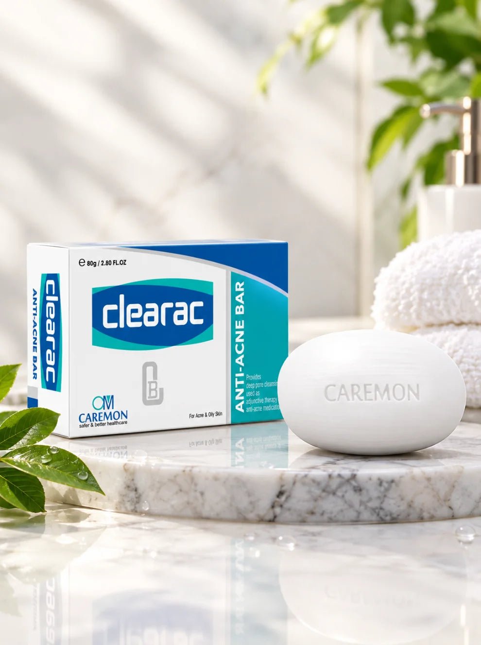 Clearac Anti Acne Bar 80g - Caremon
