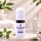A bottle of Claripex Soft & Effusion Whitening Serum stands on a marble slab in a bright, spa-like setting with folded towels, green leaves, and decorative glassware in the background.