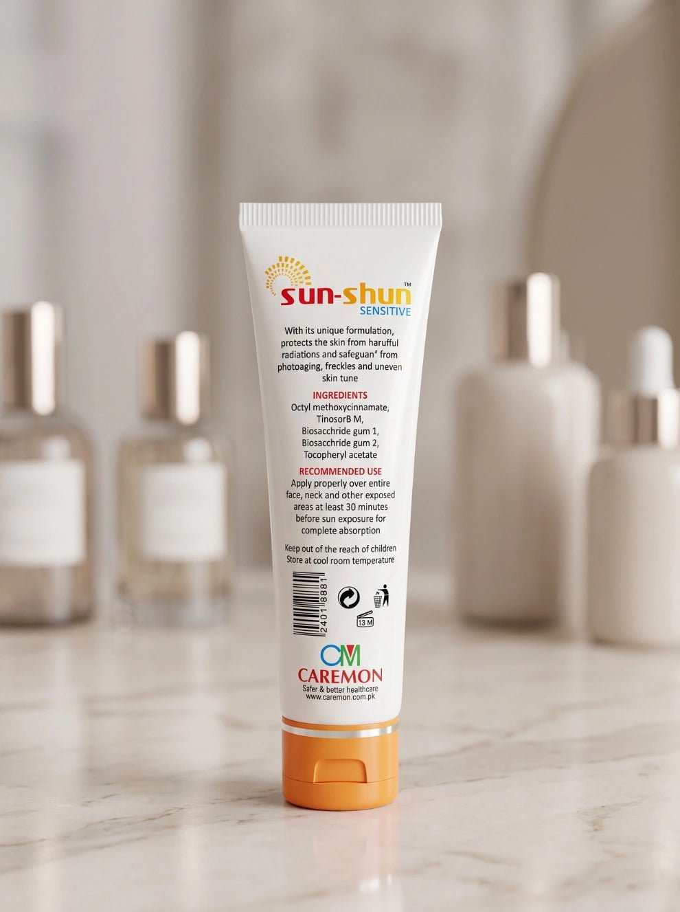 Sun Shun Sensitive Sunscreen SPF 50 - Caremon