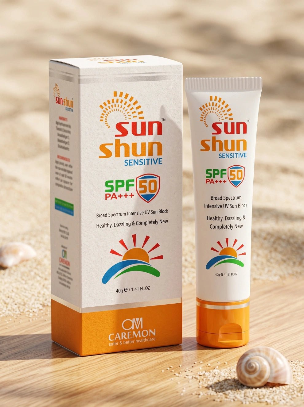 Sun Shun Sensitive Sunscreen SPF 50 - Caremon