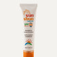 A 40g squeeze tube of Sun Shun Sensitive SPF 50+ sunscreen, featuring a white tube with orange and green branding and an orange cap, set against a light gray background.